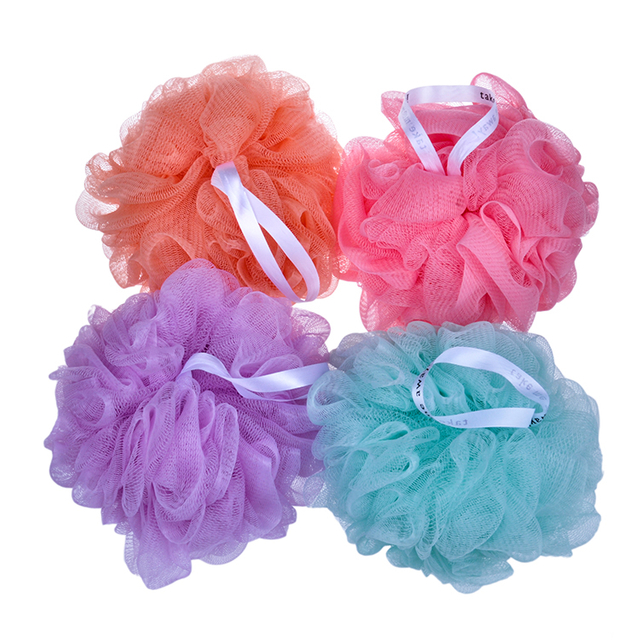 70g Esponja de baño suave Esponja de ducha de limpieza corporal redonda suave Puff TJ103