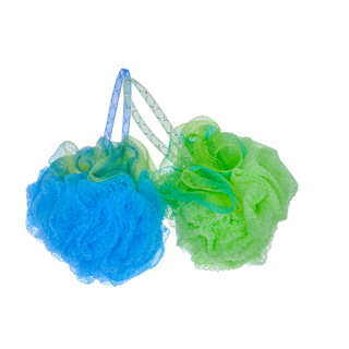 Pufs de malla suave Loofa de baño con forma de doble cara Puff de malla TJ129