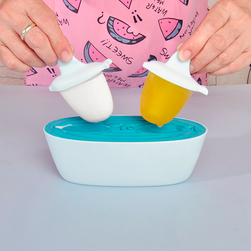 Molde de papa de helado de calidad niños Diy Color sólido 8 Cavidad Popsicle Ice Stick Moldes